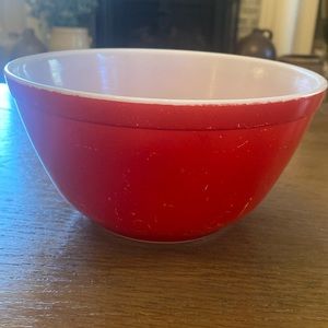 Vintage early Pyrex Primary Red mixing bowl